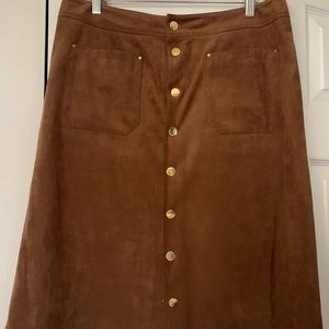 Faux Suede Skirt